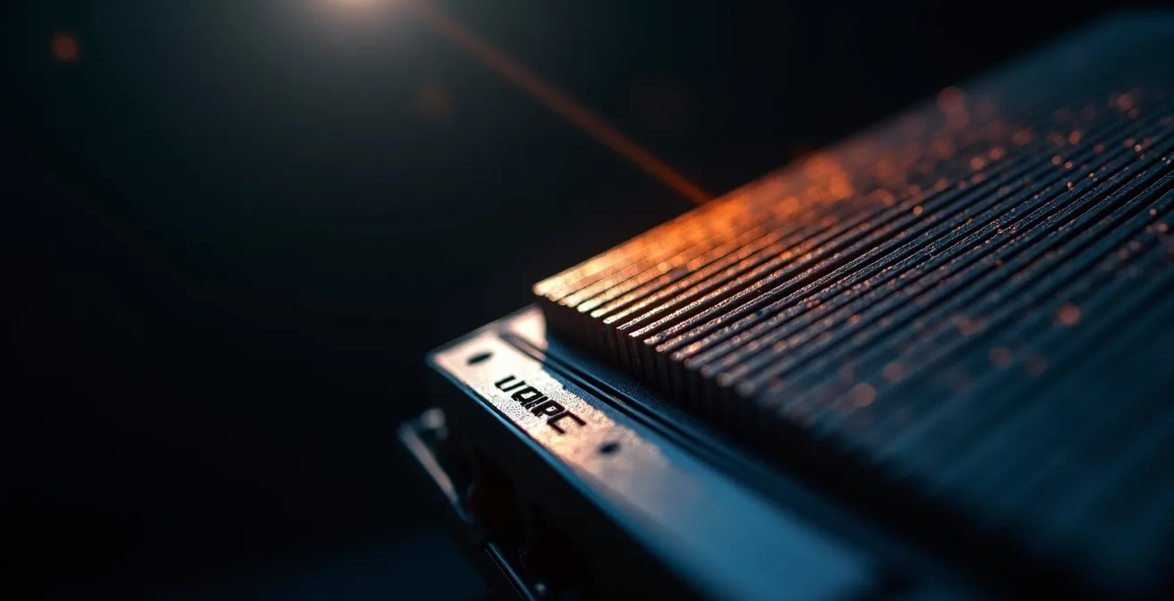 Détail macro des systèmes de ventilation d'un caméscope